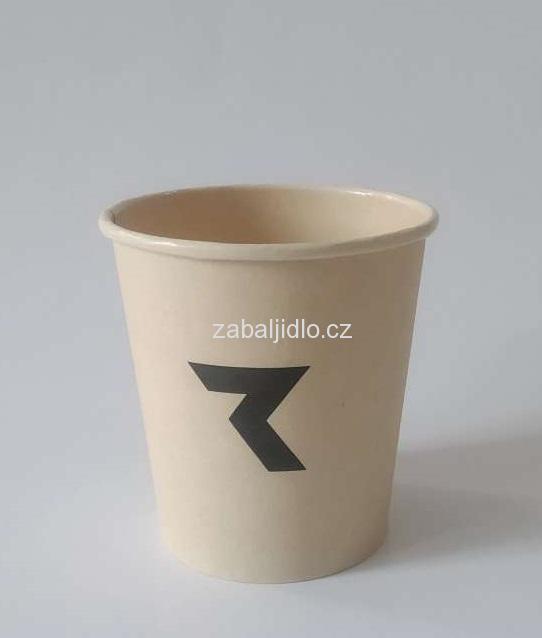 180/210ml Papírový kelímek na kávu jednovrstvý KLASIK BIO / PLA